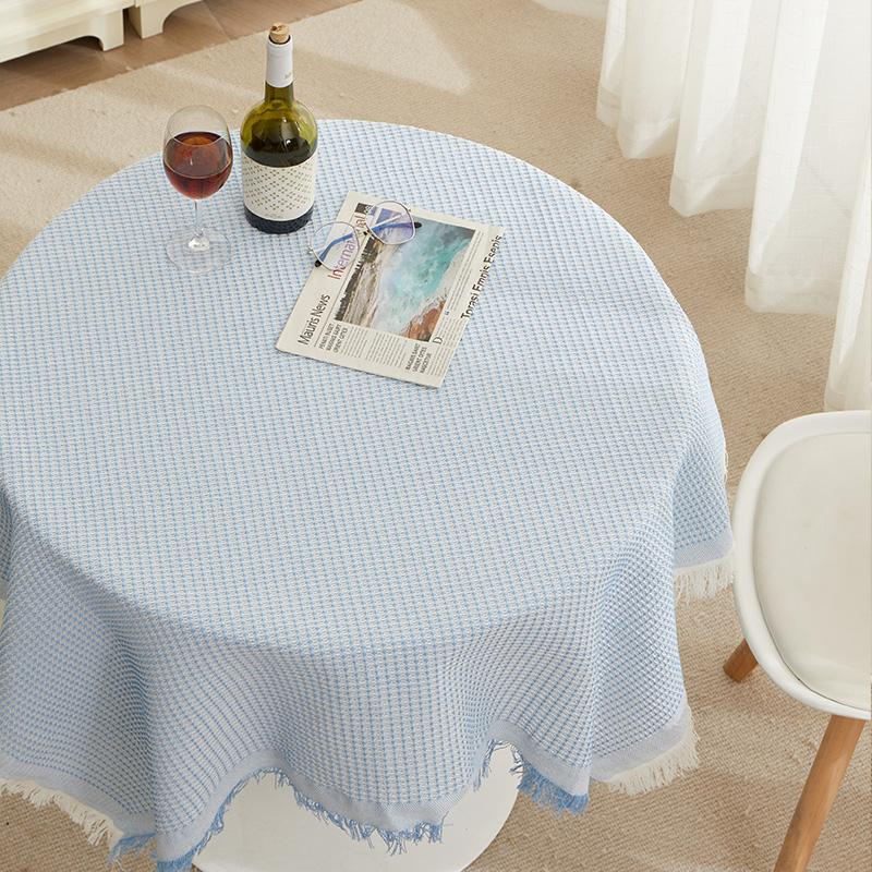 Weiße Französische Tischdecke Leichter Luxus Baumwolle Leinen Runde Tischdecke Rechteckig Stand Teetisch Stoffkunst Hochzeit Geburtstagsdekoration