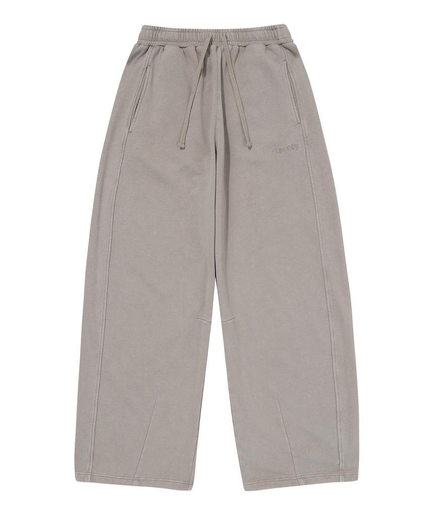 Syupeodeulai W Vintage Curved Sweatpants Dark Beige