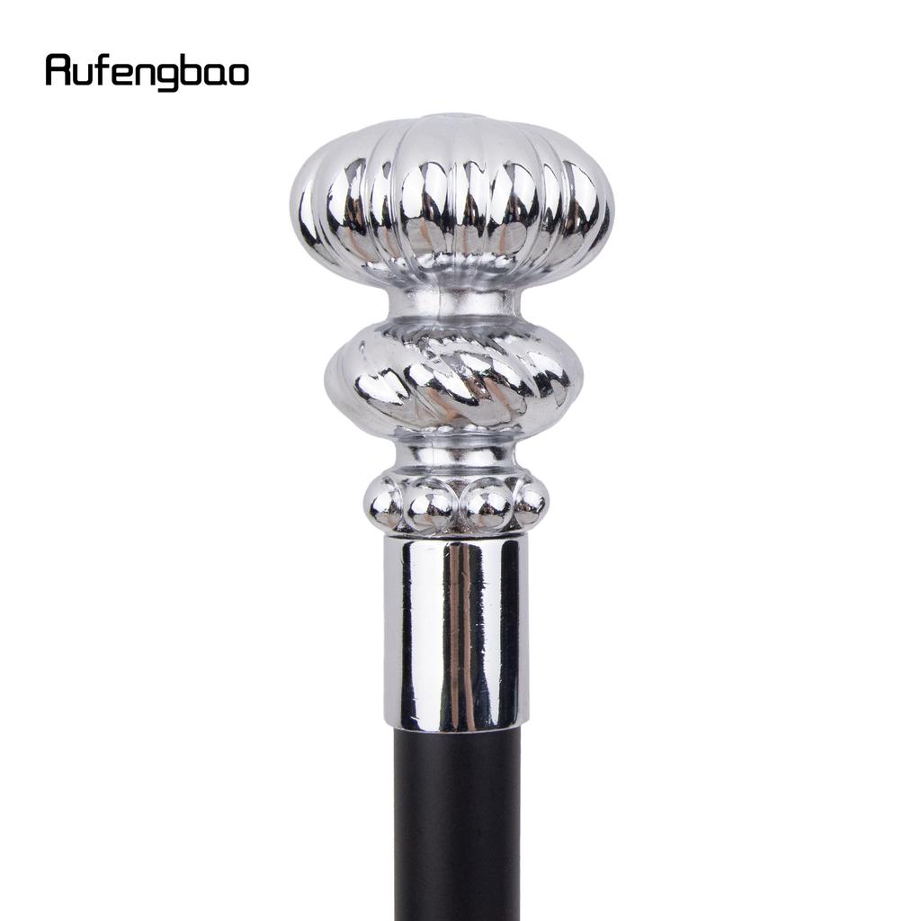 Weißer Luxus-Gehstock mit Blumen-Griff, modischer Cosplay-Gehstock, dekorativer Gehstock für Partys, eleganter Gehstock mit Kreuzknauf, 93 cm