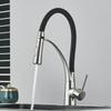 Hot and Cold Mixing Tap Kitchen Washbasin Sink Faucet Kitchen Faucets Single Handle Rotation Pull Out Sprayer Tap Deck Mounted