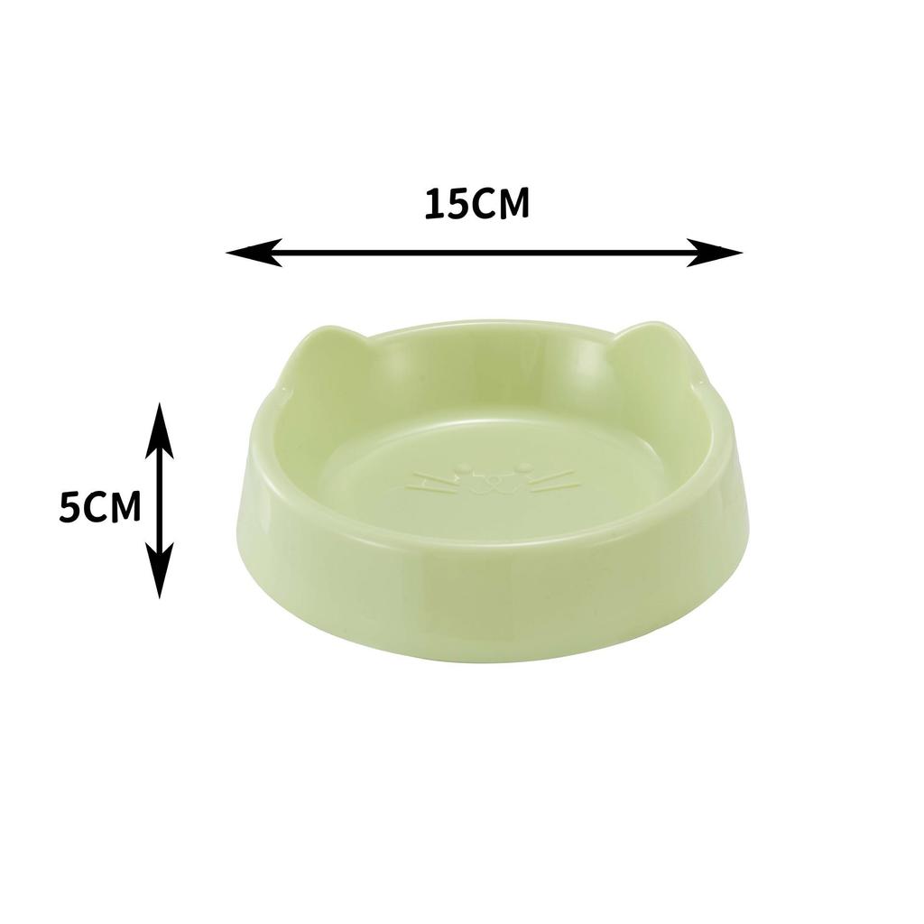 High-Foot Cat Bowl: Non-Slip, Anti-Tip, Slanted Design for Pet Neck Protection.