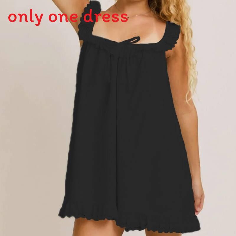 Polyester Summer Beach Dress For Women With Ruffled Lace And Bow Ties For Vacation Style
