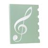 ENN LLC A4 Size Sheet Music File, Pastel Pink, 12 Pockets, Lightweight, 20 Pages (40 Sheets) (Green)