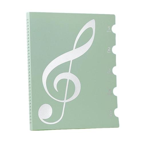 

ENN LLC A4 Size Sheet Music File, Pastel Pink, 12 Pockets, Lightweight, 20 Pages (40 Sheets) (Green)