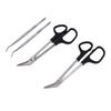 Long Handle Toenail Scissors Stainless Steel Bandage Scissors with Nail Lifters for Salon Home Use