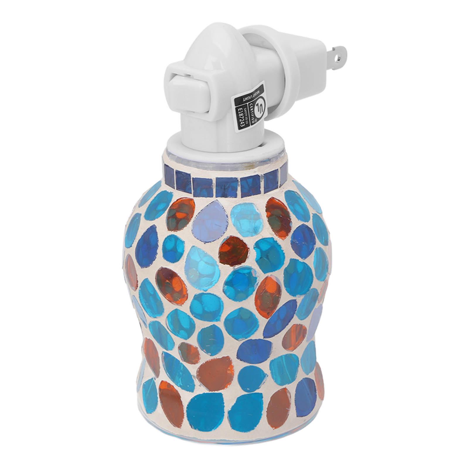 Mosaic Plug In Wax Melter Handcrafted High Borosilicate Glass Wax Warmer Night Light