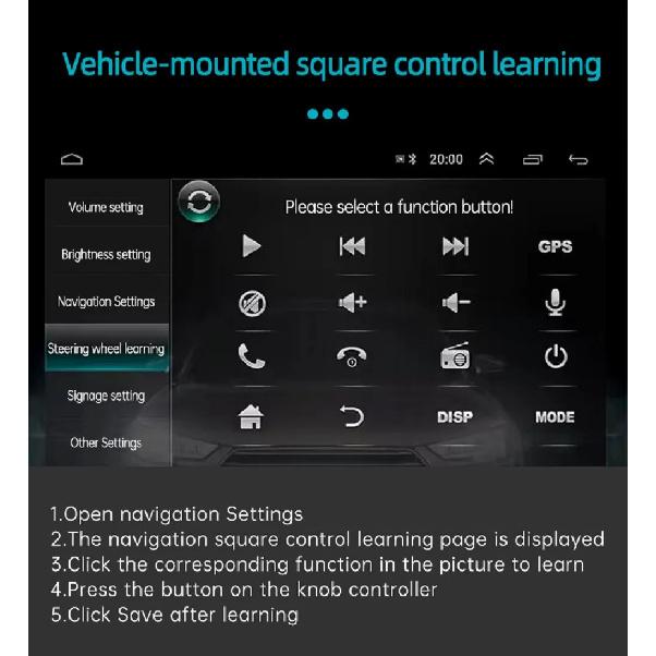 AD Wireless Car Steering Wheel Control Button 10 Key for Car Radio DVD GPS Multimedia Navigation Head Unit Remote Control Button
