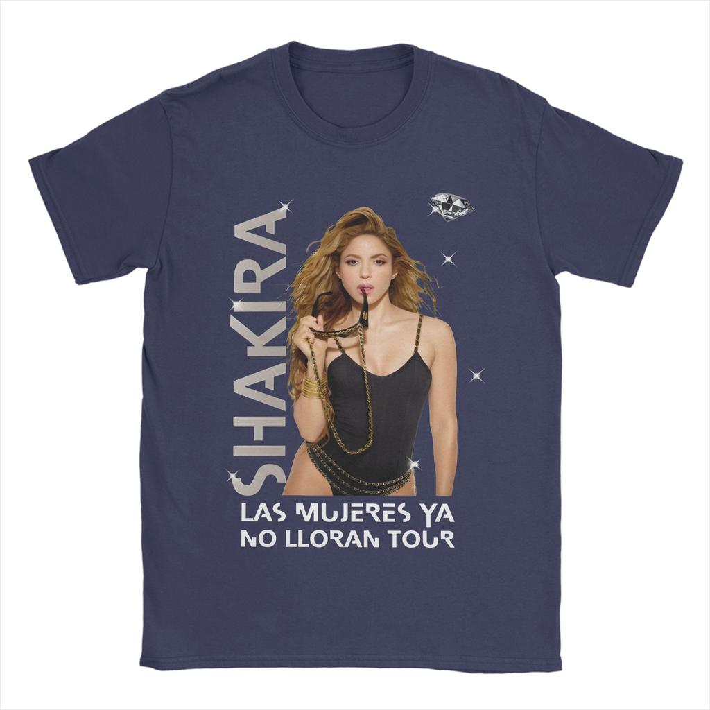 Vintage Las Mujeres No lloran Shakira TShirts Unisex Crew Neck Cotton T Shirt Short Sleeve Tees Summer Tops