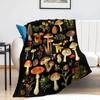 Deka s houbami Mushroomology Flísové přehozy pro všechna roční období Botanická věda Plyšová měkká deka na postel či pohovku Velikost Queen