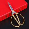 Exquisite Handmade Dragon & Phoenix Tailor Scissors - Golden Retro Wedding & Art Edition