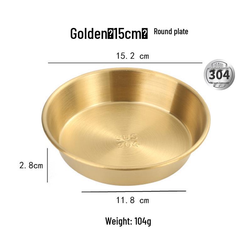 304 Stainless Steel Round Korean & Japanese Sauce Dish