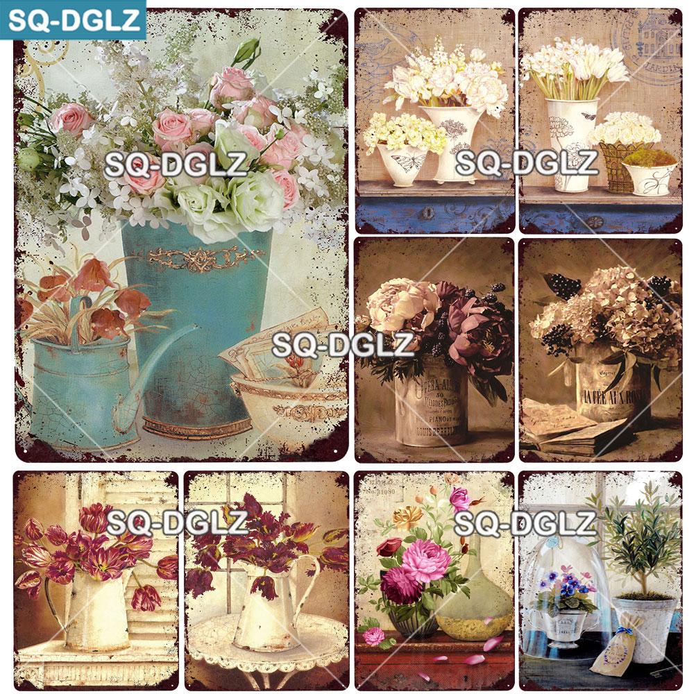 

[СК-ДГЛЗ] Цветочный сад Металлический знак Винтажные таблички Пластины Декор для паба Бар Домашний декор Стены Жестяные знаки Плакат Пользовательские тети Подарки