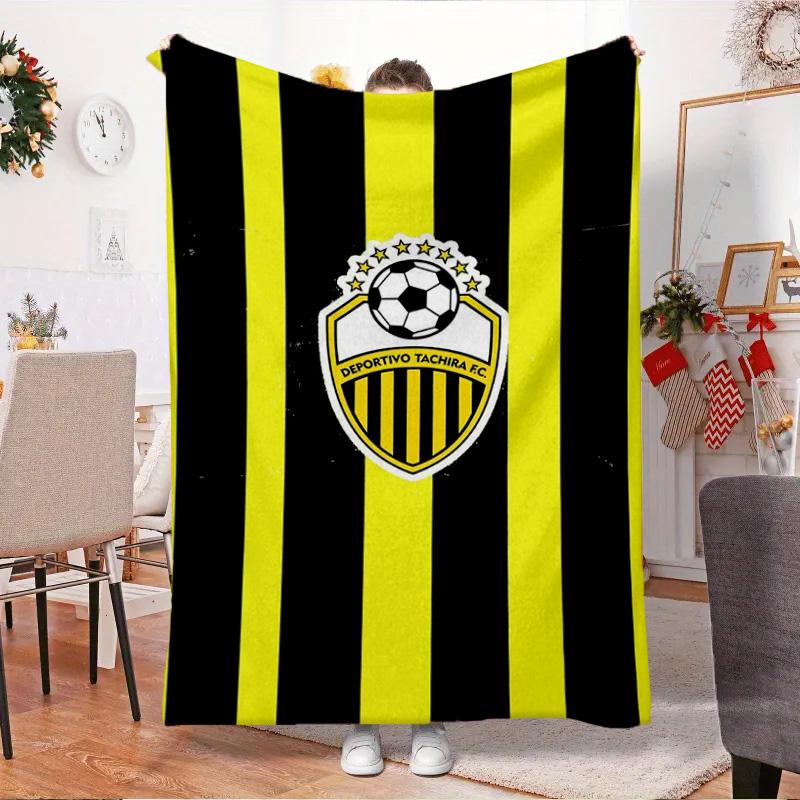 Deportivo Tachira Fc Crest Blanket Outdoor Flannel Blanket for Camping, Hiking, Garden Parties, Picnic Essentials,gift for family and friends