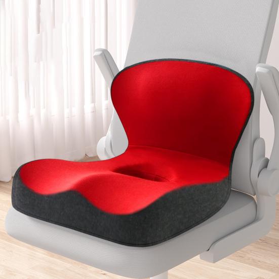 Seat Cushion with Back Support Memory Foam Back And Seat Cushion Ergonomic Pressure Relief Cushion for Office Car Travel Long Sitting Hours