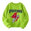 Boys and girls round neck plus velvet pullover printed top sweatshirt