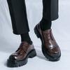 2024 Hot Selling Low Cut Men's Leather Casual Shoes Interview Commuting Business Shoes Lace Up Retro Brown Men's Oxford Shoes
