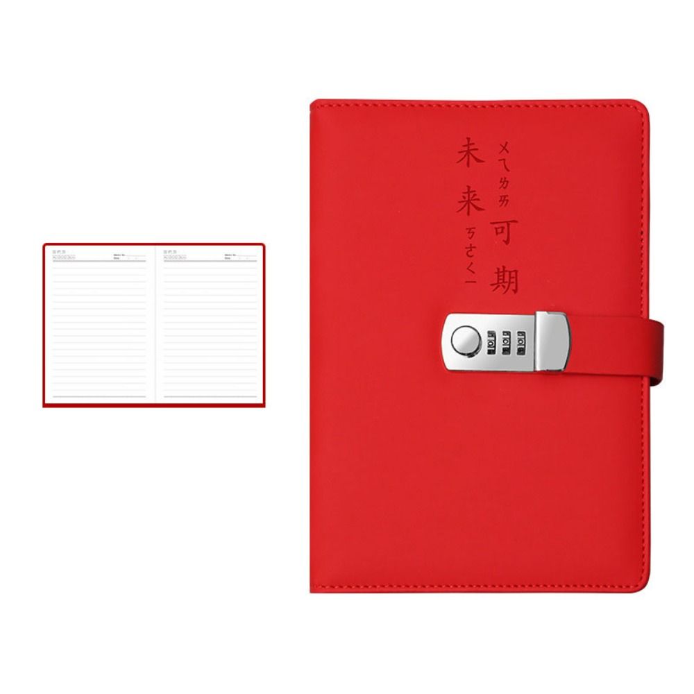 A5 100Sheets Password Lock Notebook Thickened Personal Planner Notepad Graduation Gift