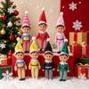 Yeni Işıklı Noel Elfi Bebek Erkekler İçin Noel Hediyesi Elf Bebekler Noel Kızları Işıklı Müzikli Süs Asabilir Elf Bebek El