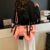 Large Capacity Solid Nyl Bow Knot Shoulder Bag Travel Work Purse Crossbody Bags Sweet Multi-functi Women's Handbag