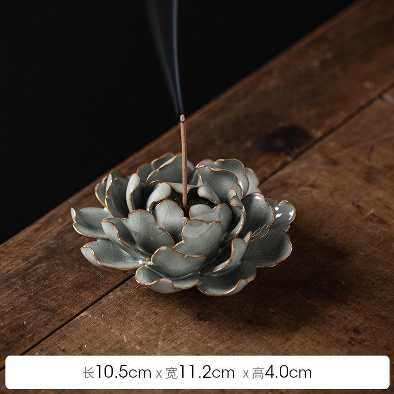 Handcraft Ceramic Incense holder Floral Caly incense burner Neutral Home Decor Flower Incense Holder
