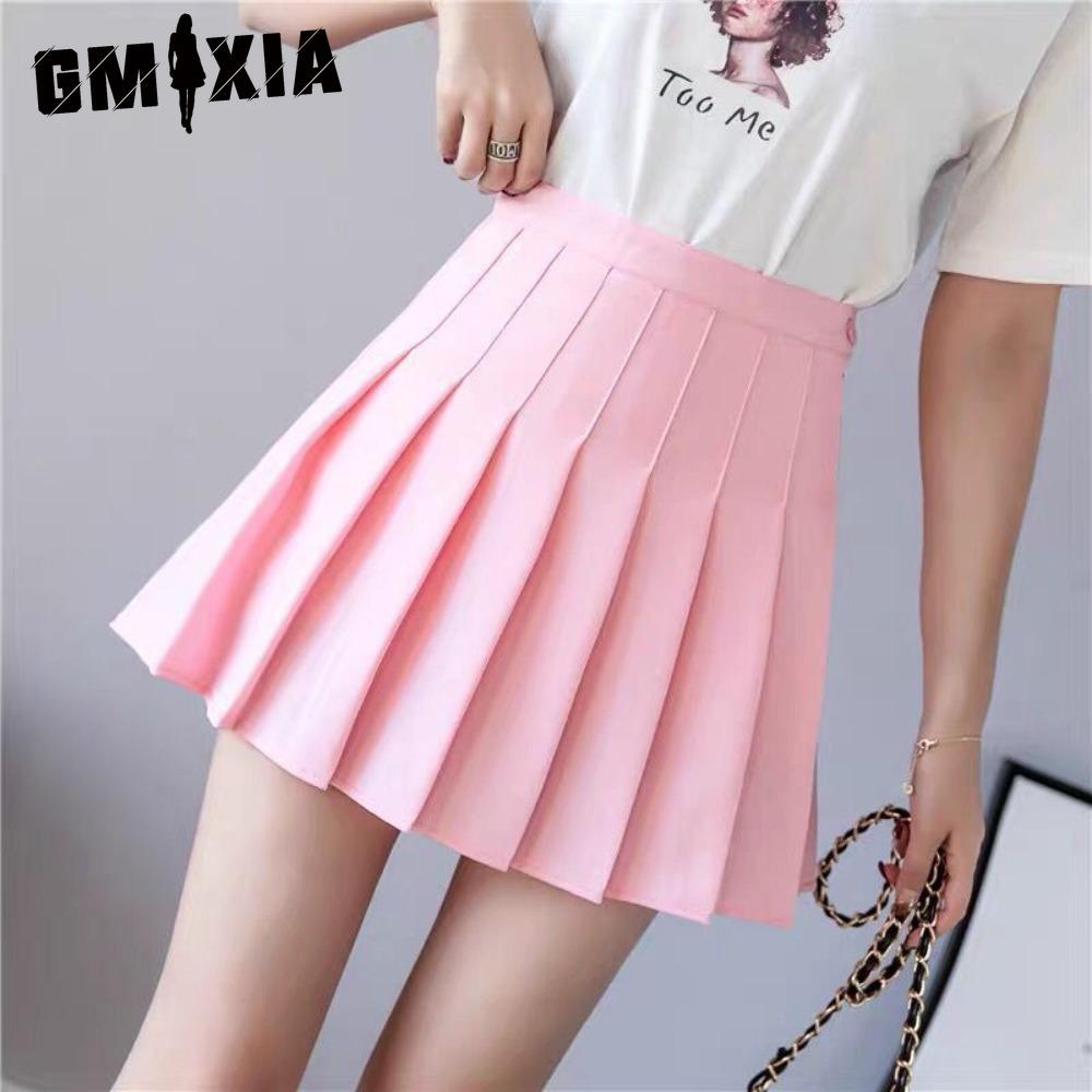 GMXIA Women's Fashion Casual Solid Color Print Summer Spring Skirt
