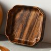 Set di Piatto Snack e Piatto da Contorno in Legno di Acacia: Piatti Divisi per Frutta, Dessert, Insalata e Bambini