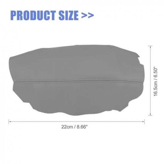 Car Center Console Lid Armrest Cover Microfiber Leather for Acura TSX 09-14 Gray