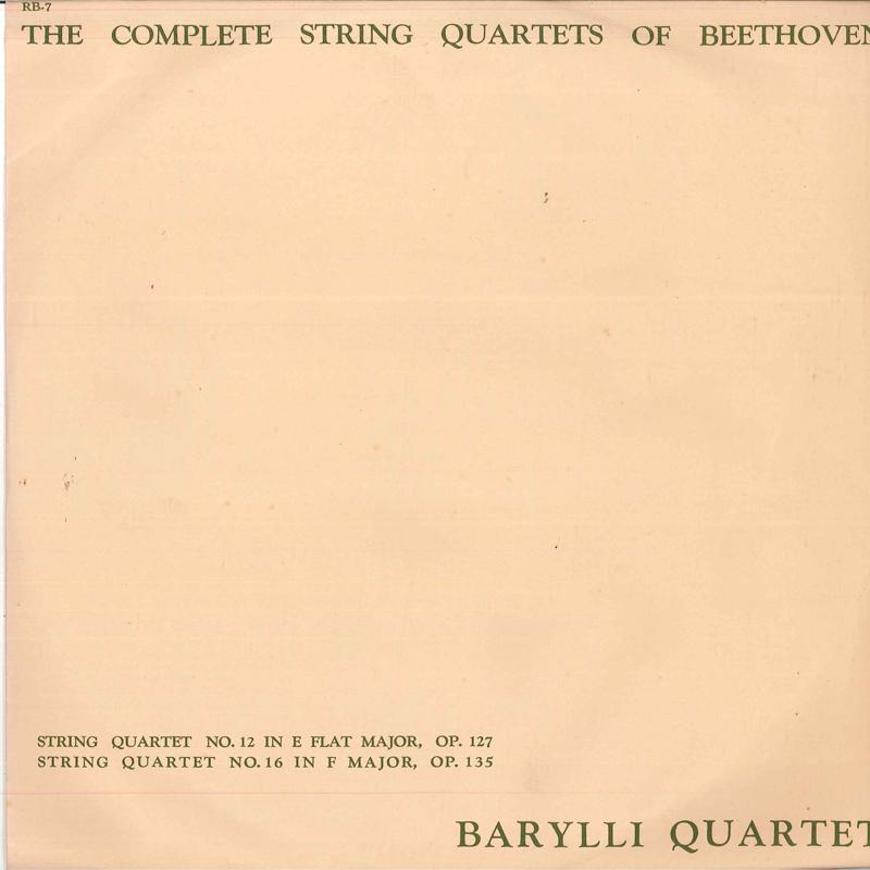

LP Record BARYLLI QUARTET - Complete String Quartets Of Beethov RB7 NIPPONWESTMINST Japan Classical Used