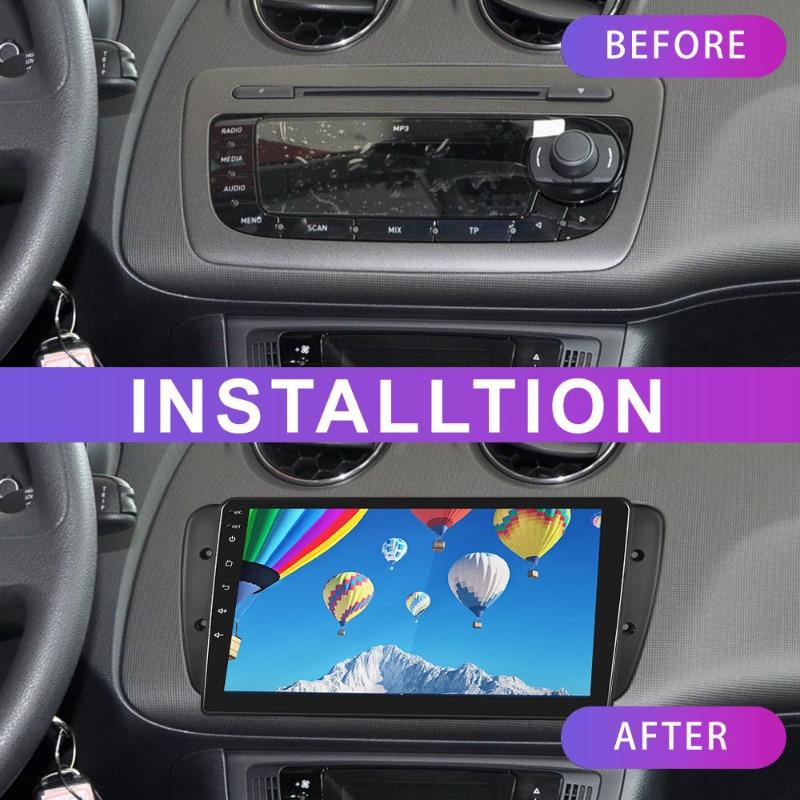 For Seat Ibiza 6J 2009-2013 9 Inch Car Fascia Frame Decorative Panel Mounting Auto Interior Accessories
