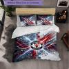 Set Lenzuola Manchester United Modello 3 Pezzi Morbida Copripiumino in Microfibra con Federe per Camera da Letto
