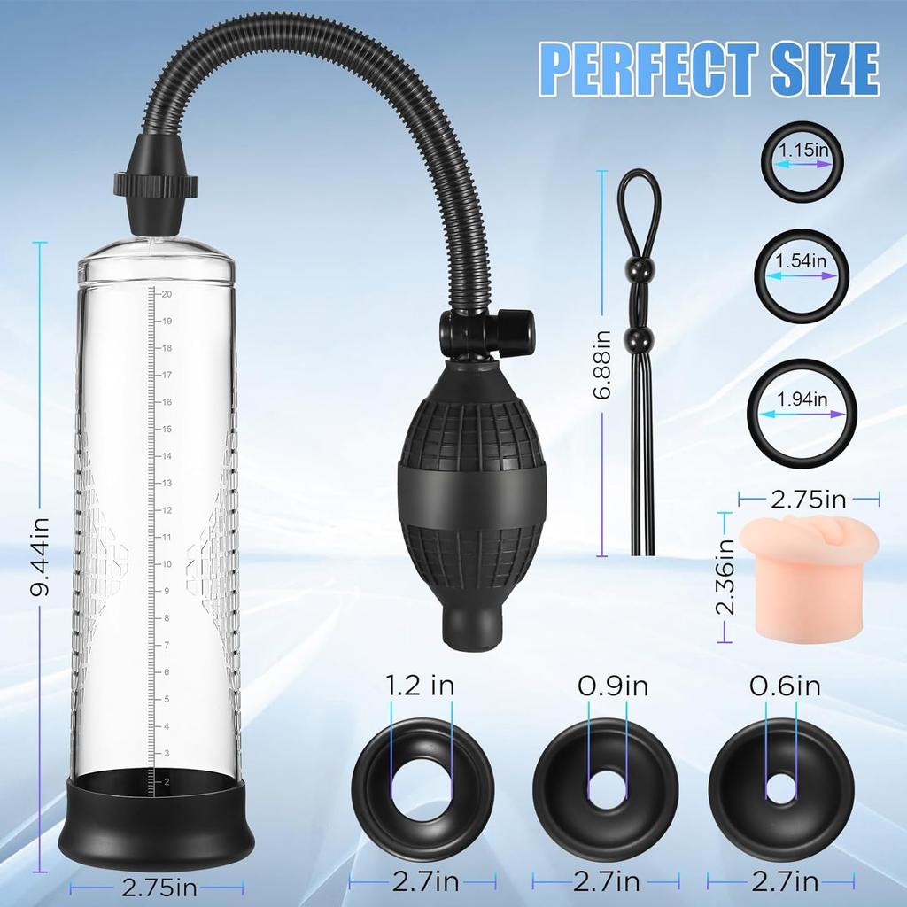 Powerful Penis Pump Enlargement Vacuum Dick Extender Men Sex Toy Increase Length Enlarger Male Train Erotic Adult Sexy Product