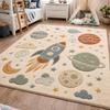 Alfombra Infantil de Dibujos Animados Caballo Verde Antideslizante Lavable Felpudo Decoración para Dormitorio Infantil Sala de Juegos