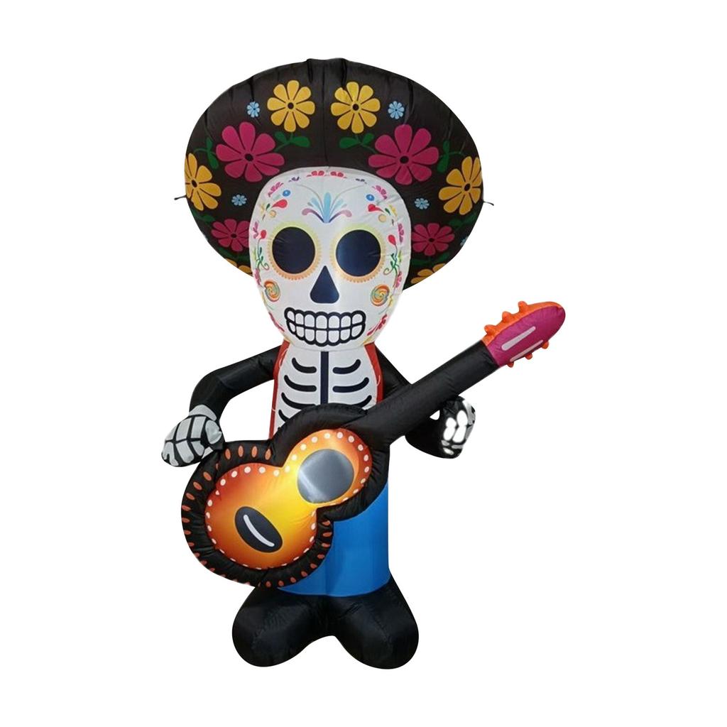 Halloween Inflatable Outdoor Decoration, Inflatable Holding Witch Hat, Built-in LED Light, Halloween Garden Inflatable Toy For Patio Garden Holiday