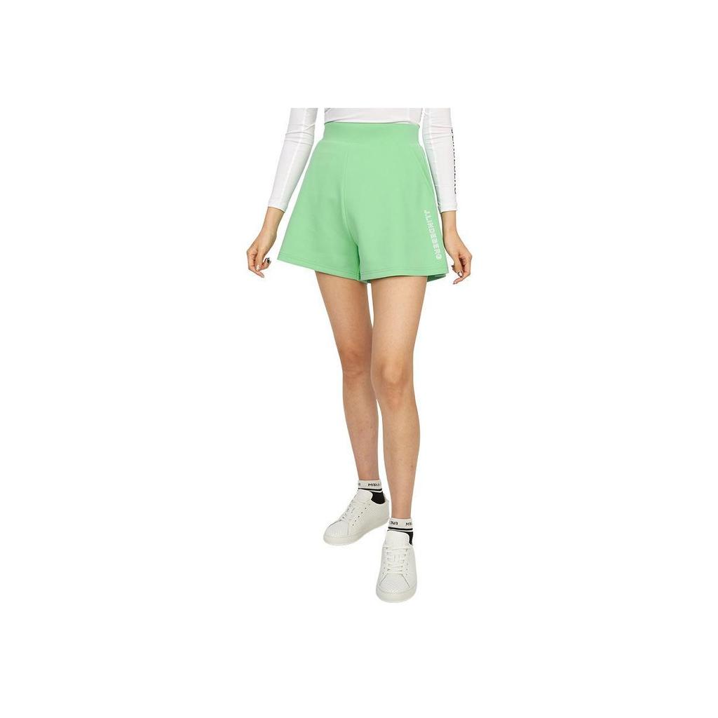 J.LINDEBERG High-Waisted Fitted Casual Shorts With Letter Print Women Shorts Green GWJS09223-M239