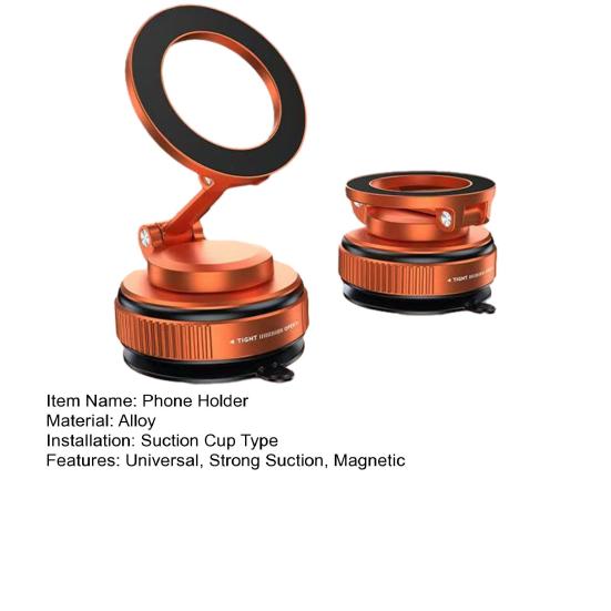 Vacuum Magnetic Car Phone Holder 360 Degrees Adjustable Suction Cup Phone Mount Universal Cell Phone Holder