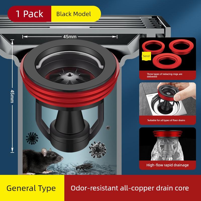 New Model Anti-Odor Drain Device for Bathroom, Universal Inner Core Anti-Backflow Valve, Anti-Odor Gadget for Drain Pipes, Sealing Cover