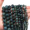 1 Strand Natural Stone Green Moss Agate Beads Round Genuine Stone Beading Loose Gemstone for DIY Charm Bracelet Necklace Earring