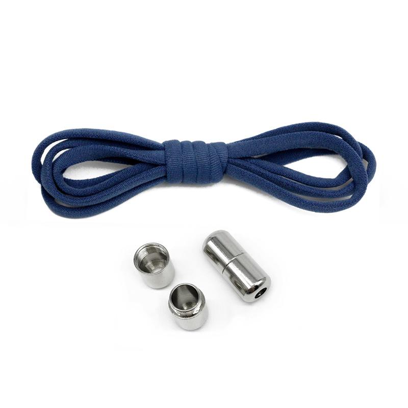 Semicircular No-Tie Elastic Shoelaces with Metal Capsule Buckle Shoe Accessories