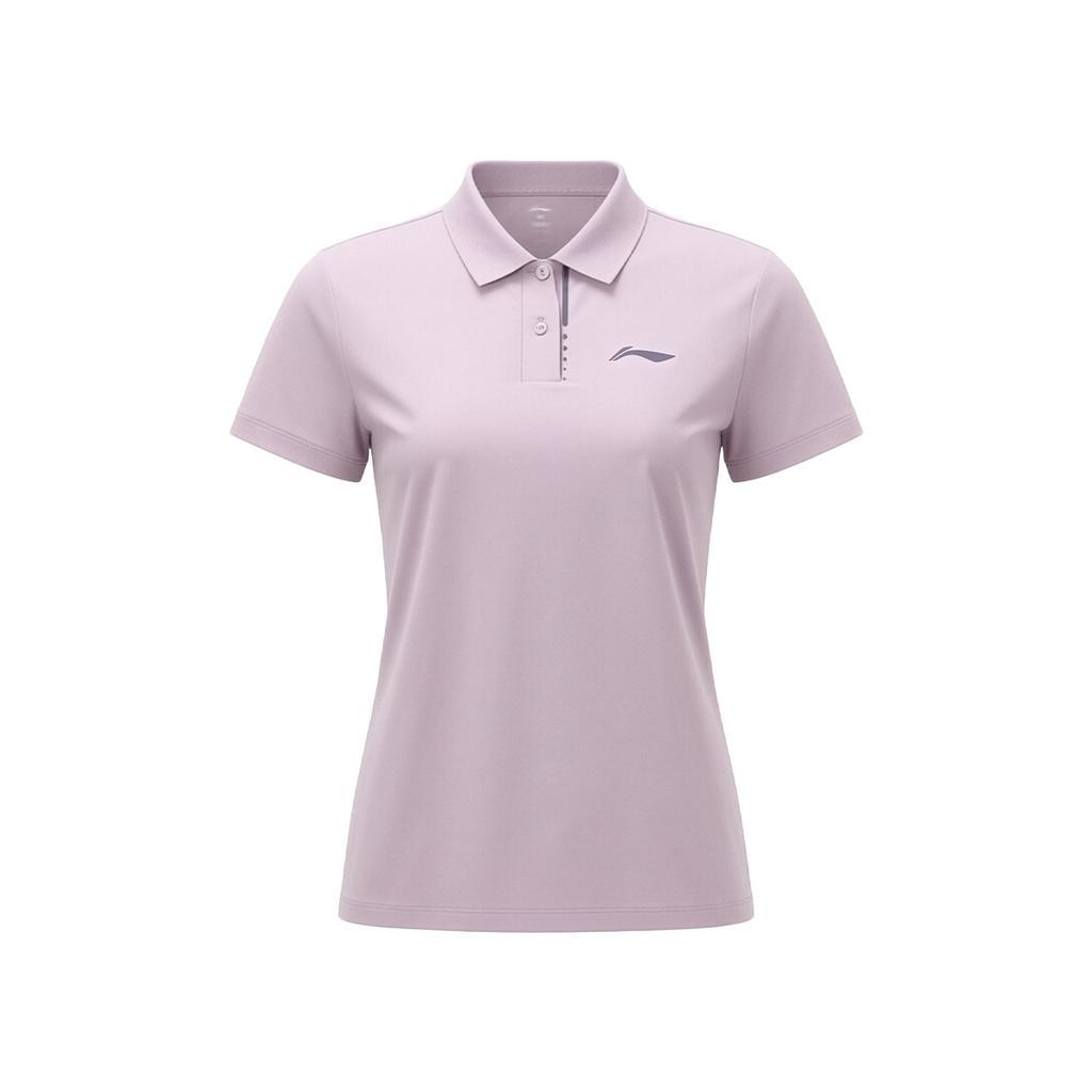 Li-Ning Classic Solid Color Simple Versatile Polo Shirt Soft Comfortable Breathable Women tops APLW658-3