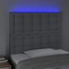 VidaXL Tête de Lit à LED Meuble de Chambre à Coucher Accessoire de Lit Simple Tête de Cadre de Lit Intérieur Gris Clair 3122848