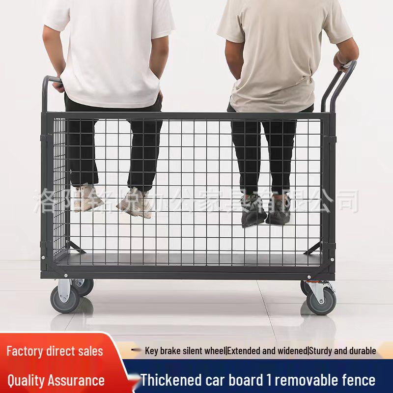 Warehouse Mesh Cart - Multi-Functional Folding Hand Truck for Silent Transport and Load-Bearing Handling