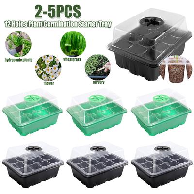 12 Holes Seed Starting Tray with Humidity Dome Plant Germination Starter Tray Succulent Propagation Tray for Succulent Plant