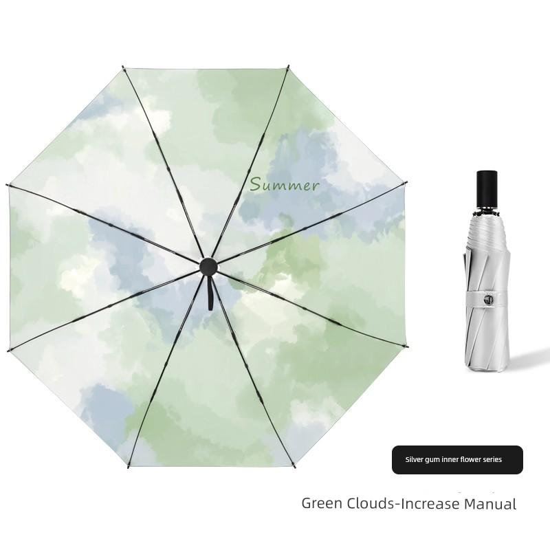 Full-Automatic Foldable Sun Protection Umbrella Women's Dual-Use Foldable UV Protection Sun Umbrella Sun Protection Small Portable