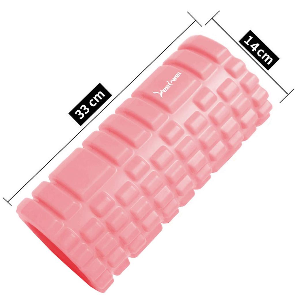 LEEPWEI Foam Roller Myofascial Release Grid Foam Roller Yoga Pole Training Sports Fitness Stretching Equipment Storage Bag