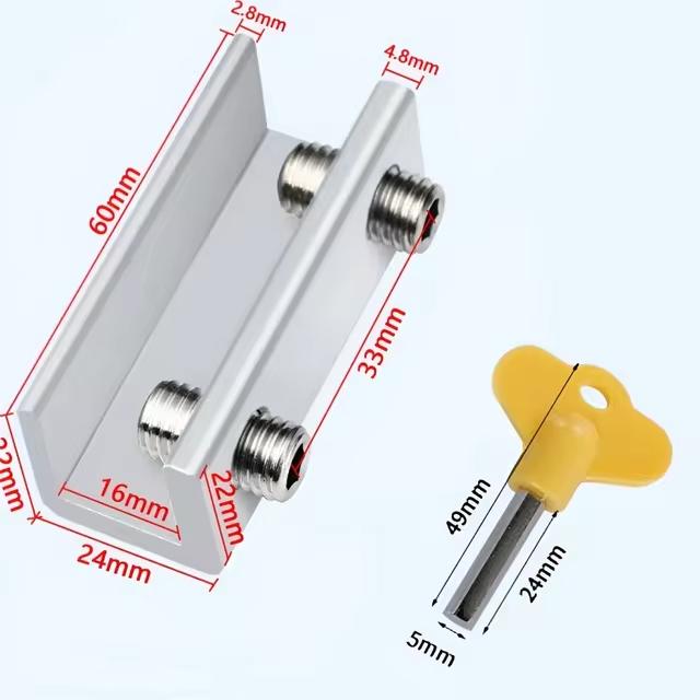 Non Perforated Window Lock Buckle with Buckle Fixed Alloy Screen Window Sliding Window Child Safety Lock Household Anti-theft