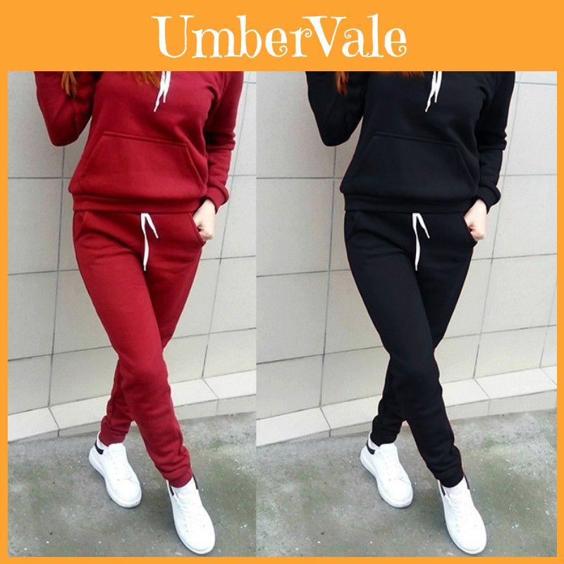 Elegante Tuta da Ginnastica alla Moda da Donna Lusso Felpe con Cappuccio Felpa e Set di Pantaloni