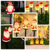 Solar Santa Claus LED Garden Stake Lights for Outdoor Lawn and Courtyard