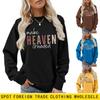 Womens Oversized Cotton Blend Hoodie Sweatshirt Winter Printed Loose Fit Casual Top