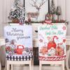 Christmas Kitchen Chair Decor Removable Decorative Chair Cover Festival Theme for Kitchen Table Home Decoration