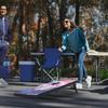3x2ft Cornhole Set Portable Corn Hole Toss Game Board Wood with 8 Bean Bag